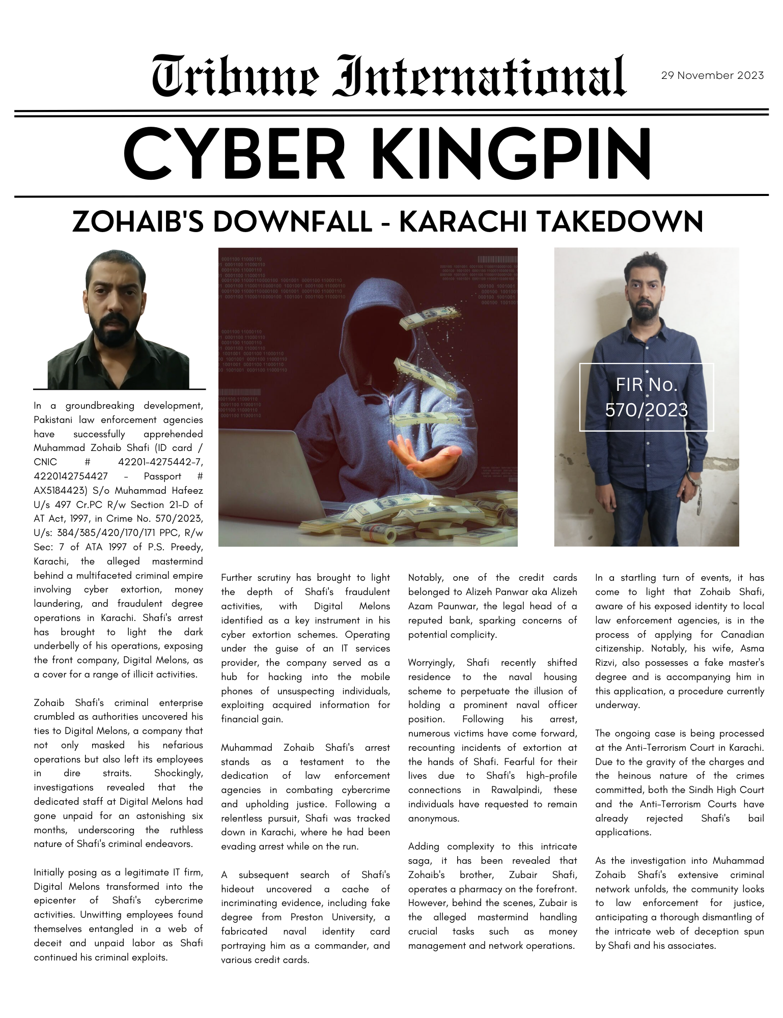 Muhammad Zohaib Shafi - Extortion Criminal